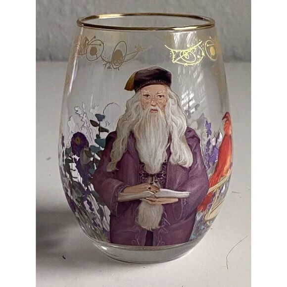 Harry Potter Yume Albus Dumbledore Wine Glass Warner Bro Studios NEW - Picture 1 of 9